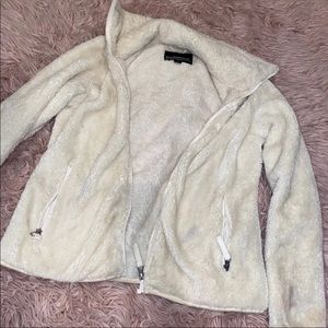 White fluffy jacket